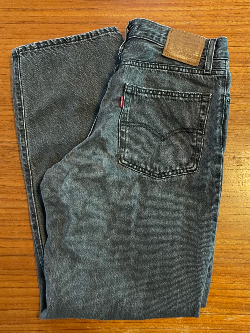 Levi's Women’s Washed Black Baggy Dad Jeans